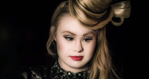 Teen with Down Syndrome Modeling