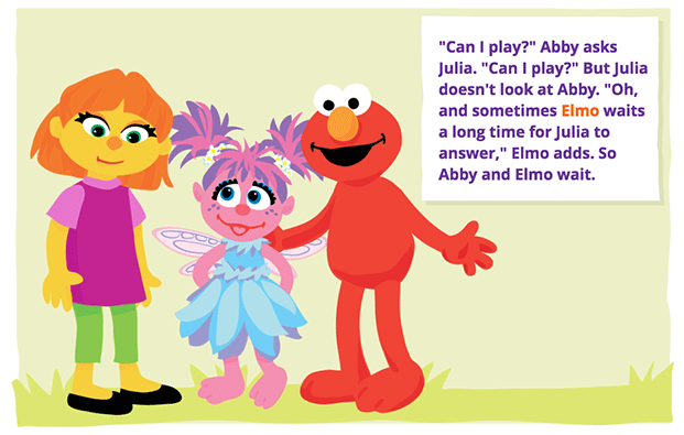 Julia and Elmo
